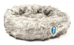Duvo+ Hondenmand Donut Met Lang Haar Lichtgrijs 55x30x17 Cm